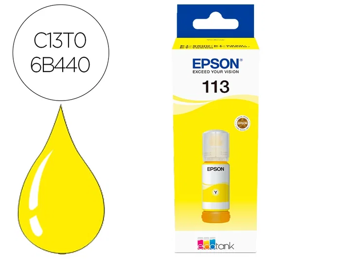 Epson Tinta Botella Amarillo EcoTank Serie 113 T06B440 70 ml Epson Tinta Botella Amarillo EcoTank Serie 113 T06B440 70 ml
