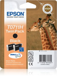 Epson Pack de 2 Cartuchos de Tinta Negro Alta Capacidad C13T07114H10 T0711H