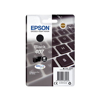 Epson Cartucho de Tinta 407 Negro de Alto Rendimiento (C13T07U140)