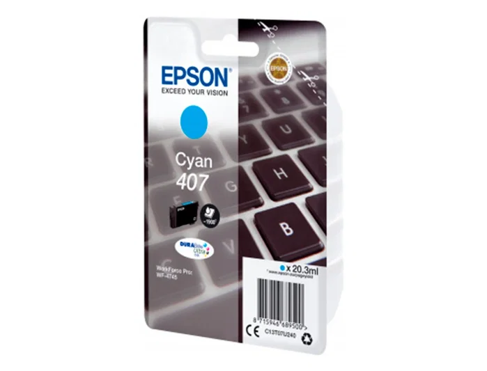 Epson Cartucho de tinta 407 Cian C13T07U240 XL Epson Cartucho de tinta 407 Cian C13T07U240 XL