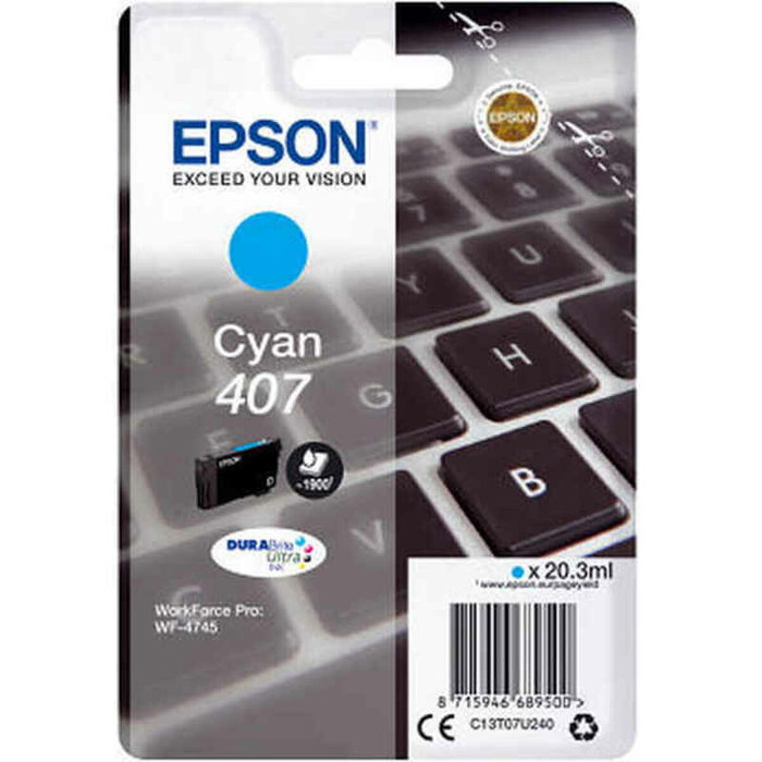 Epson Cartucho de tinta 407 Cian C13T07U240 XL Epson Cartucho de tinta 407 Cian C13T07U240 XL