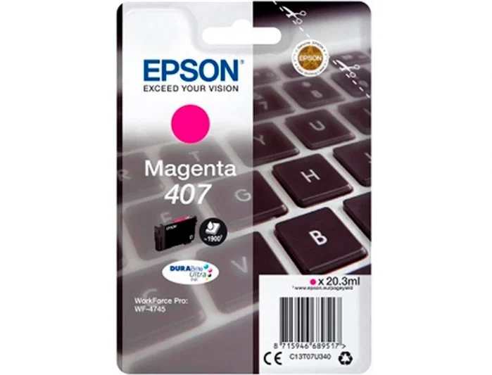 Epson Cartucho de Tinta 407 Magenta C13T07U340 Epson Cartucho de Tinta 407 Magenta C13T07U340