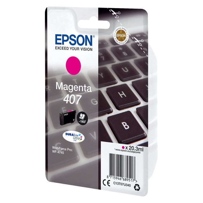 Epson Cartucho de Tinta 407 Magenta C13T07U340 Epson Cartucho de Tinta 407 Magenta C13T07U340