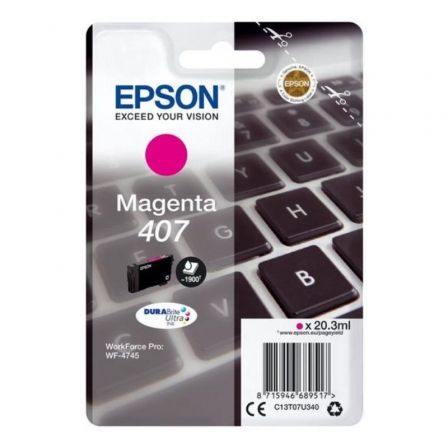 Epson Cartucho de Tinta 407 Magenta C13T07U340 Epson Cartucho de Tinta 407 Magenta C13T07U340