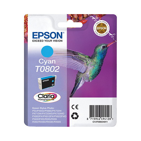 Epson T0802 Cartucho de tinta Cian