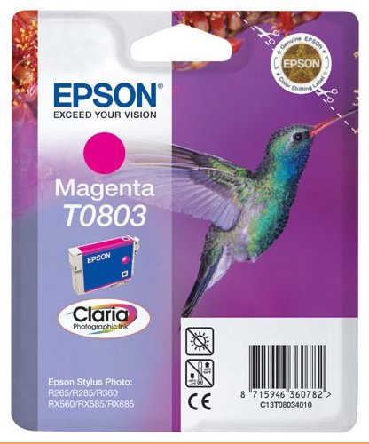 Epson Cartucho de tinta T0803 Magenta Epson Cartucho de tinta T0803 Magenta