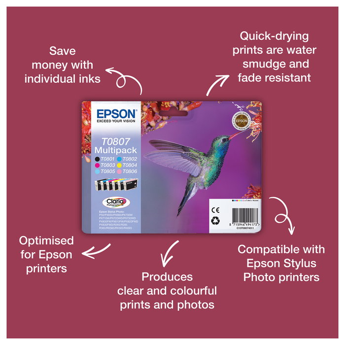 Epson T0804 Cartucho de tinta Amarillo