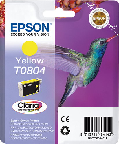 Epson Stylus Photo R-265/360/RX-560/585/685 Cartucho Amarillo Epson Stylus Photo R-265/360/RX-560/585/685 Cartucho Amarillo