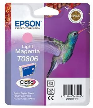 Epson T0806 Cartucho Magenta Claro para Stylus Photo, 7.4 ml