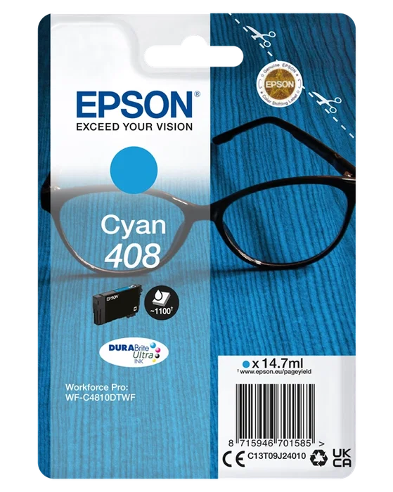 Epson 408 Cian DURABrite Ultra Ink Cartridge