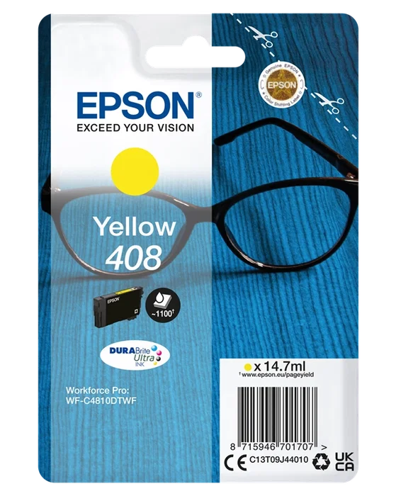 Epson Cartucho de Tinta 408 Amarillo DURABrite Ultra