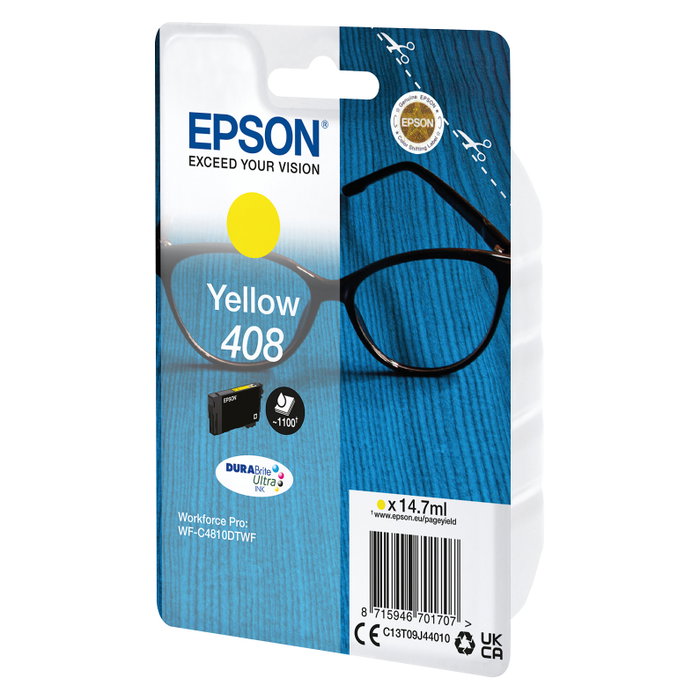 Epson Cartucho de Tinta 408 Amarillo DURABrite Ultra