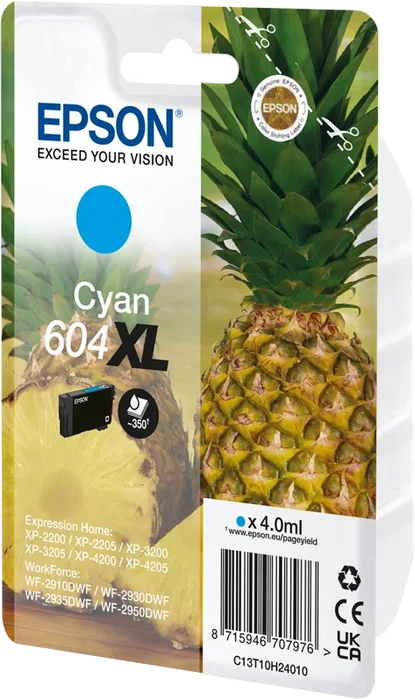 Epson 604XL Cian Cartucho de Tinta Original Alto Rendimiento (XL) C13T10H24010