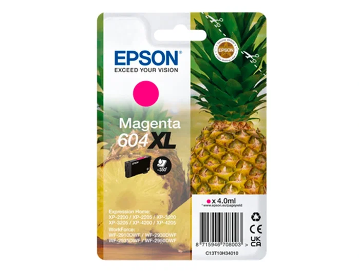 Epson Cartucho de Tinta 604XL Magenta Original (C13T10H34010) XL