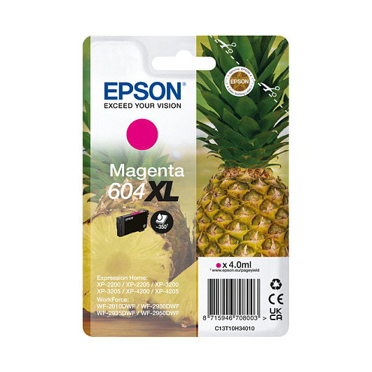 Epson Cartucho de Tinta 604XL Magenta Original (C13T10H34010) XL
