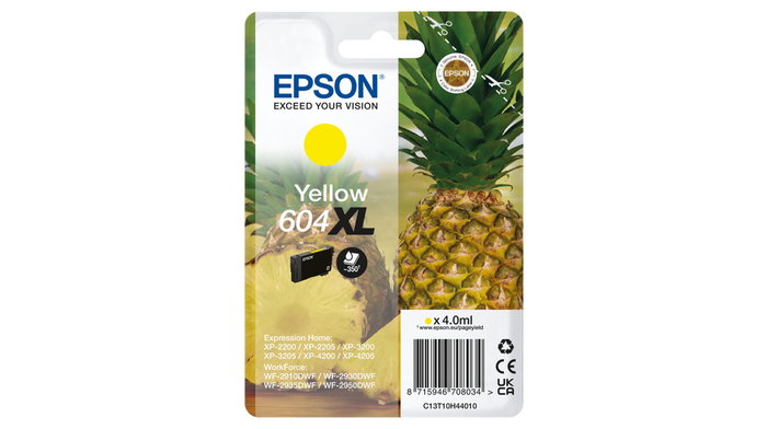 EPSON Cartucho Amarillo 604XL XP-2200, WF-2910DWF Piña EPSON Cartucho Amarillo 604XL XP-2200, WF-2910DWF Piña