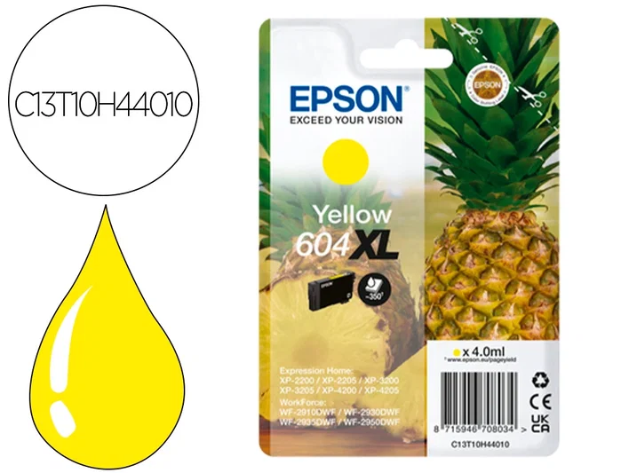 Epson 604XL Cartucho de Tinta Amarillo XL Epson 604XL Cartucho de Tinta Amarillo XL