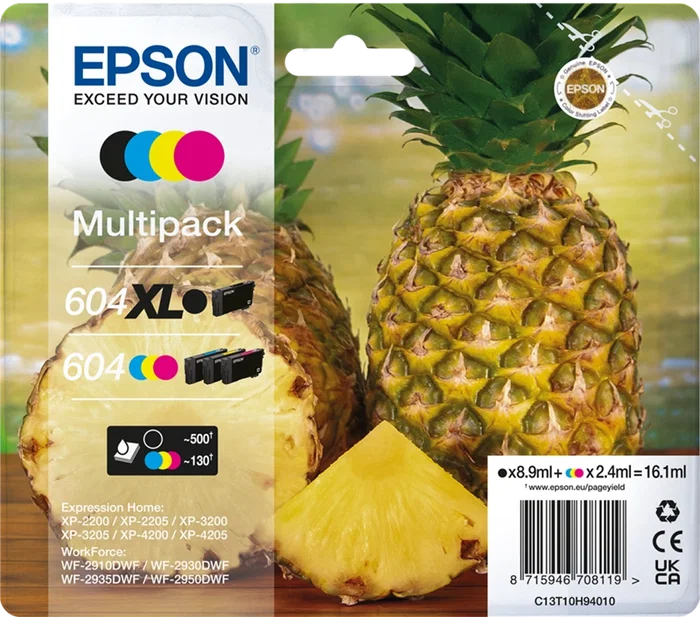 Epson Multipack 604XL Negro, Cian, Magenta y Amarillo Epson Multipack 604XL Negro, Cian, Magenta y Amarillo
