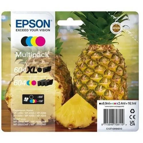 Epson Multipack 604XL Negro, Cian, Magenta y Amarillo Epson Multipack 604XL Negro, Cian, Magenta y Amarillo