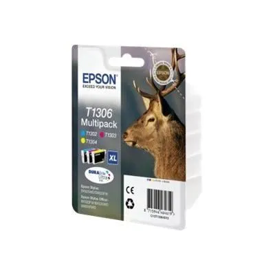 Epson Multipack T1306 Tinta Original XL (Cian, Magenta, Amarillo) de Alta Capacidad