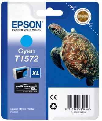Epson Cartucho de tinta Cian T1572 XL para Stylus Photo R3000