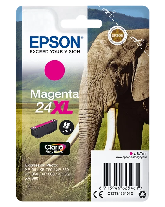 Epson Cartucho de tinta Claria Photo HD Magenta 24XL C13T24334012