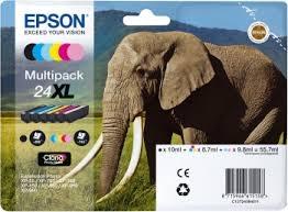 Epson 24XL Multipack 6 Tinta Bk-C-M-Y-C Claria Photo HD Ink Expression Photo XP-950 Negra/Cian/Magenta/Amarillo Epson 24XL Multipack 6 Tinta Bk-C-M-Y-C Claria Photo HD Ink Expression Photo XP-950 Negra/Cian/Magenta/Amarillo