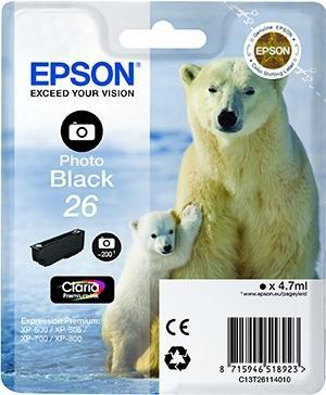 Epson Cartucho de Tinta Negro Photo Black 26 C13T26114012