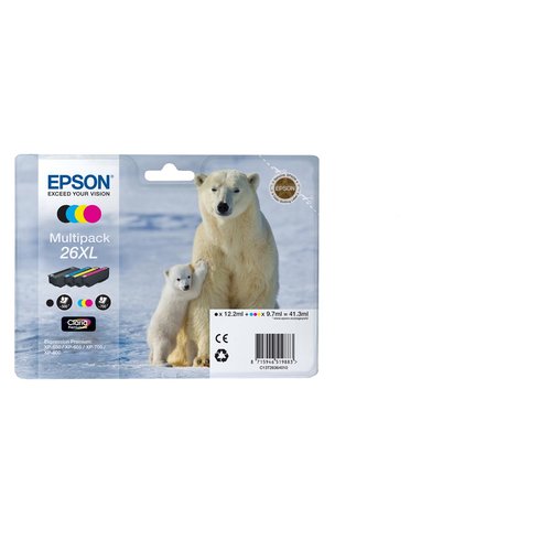 Epson Claria Premium 26XL Multipack Negro, Cian, Magenta y Amarillo Epson Claria Premium 26XL Multipack Negro, Cian, Magenta y Amarillo