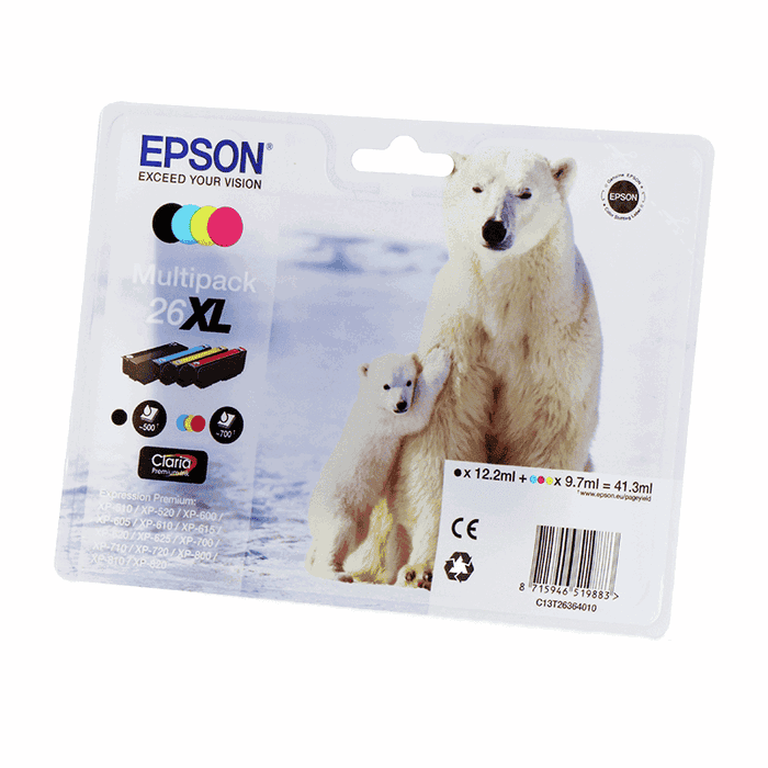 Epson Claria Premium 26XL Multipack Negro, Cian, Magenta y Amarillo Epson Claria Premium 26XL Multipack Negro, Cian, Magenta y Amarillo