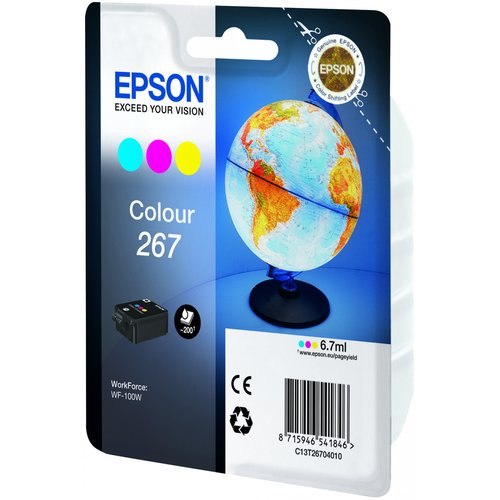 Epson Cartucho de Tinta 267 Tricolor C13T26704010 Original Epson Cartucho de Tinta 267 Tricolor C13T26704010 Original