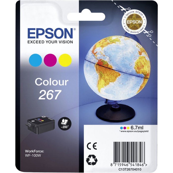 Epson Cartucho de Tinta 267 Tricolor C13T26704010 Original Epson Cartucho de Tinta 267 Tricolor C13T26704010 Original