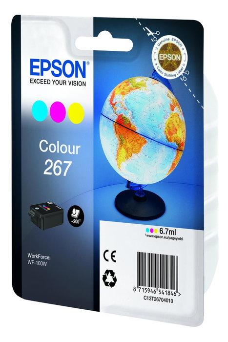 Epson Cartucho de Tinta 267 Tricolor C13T26704010 Original Epson Cartucho de Tinta 267 Tricolor C13T26704010 Original