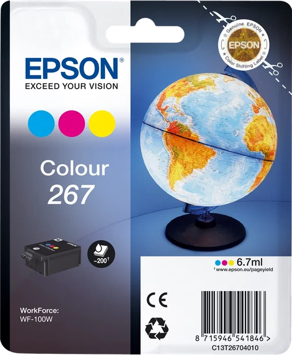 Epson Cartucho de Tinta 267 Tricolor C13T26704010 Original Epson Cartucho de Tinta 267 Tricolor C13T26704010 Original