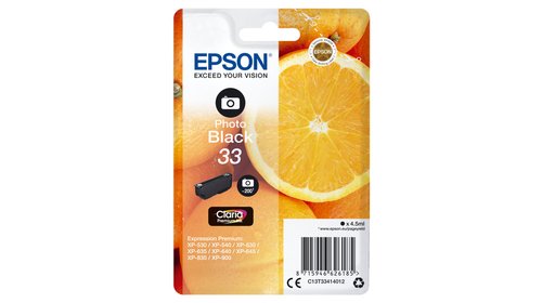 Epson Cartucho Foto Negro Claria Premium Nº33 T33414012 Epson Cartucho Foto Negro Claria Premium Nº33 T33414012