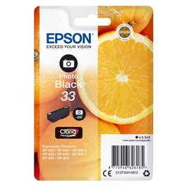 Epson 33 Photo Black Claria Premium Ink Cartucho Original Foto Negro 4,5 ml C13T33414012