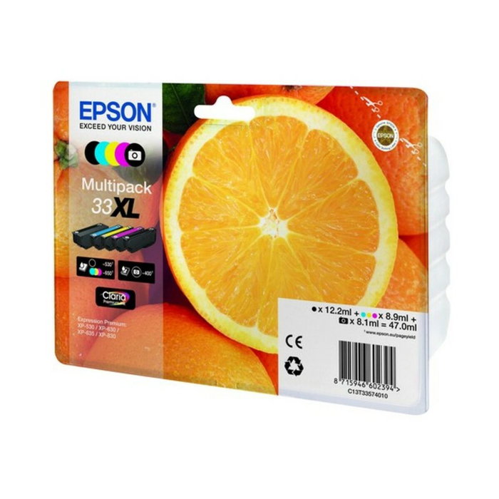 Epson Multipack de Tinta 33XL Claria Premium 5 Colores (C13T33574011) Epson Multipack de Tinta 33XL Claria Premium 5 Colores (C13T33574011)
