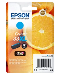 Epson 33 XL Cartucho de Tinta Cian Original (C13T33624012) - 650 Páginas