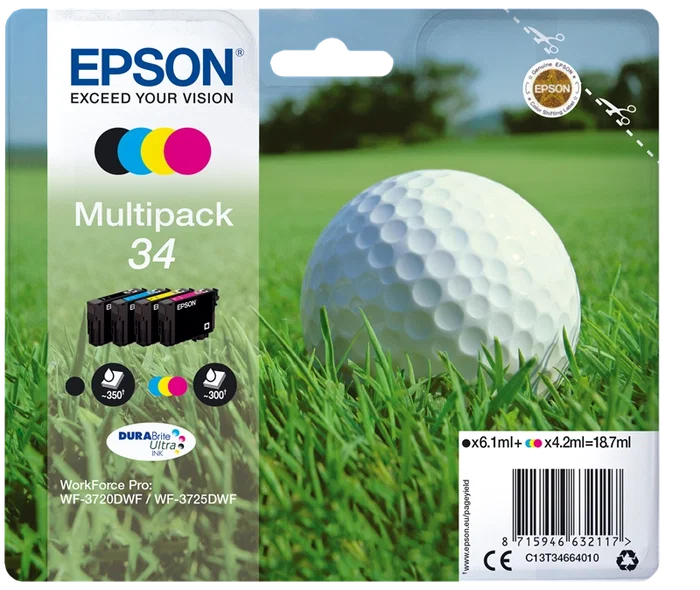Epson Multipack de 4 Colores 34 DURABrite Ultra (C13T34664010)</div> Epson Multipack de 4 Colores 34 DURABrite Ultra (C13T34664010)</div>