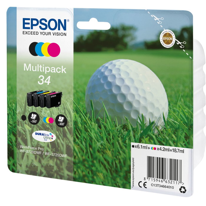 Epson Multipack de 4 Colores 34 DURABrite Ultra (C13T34664010)</div> Epson Multipack de 4 Colores 34 DURABrite Ultra (C13T34664010)</div>