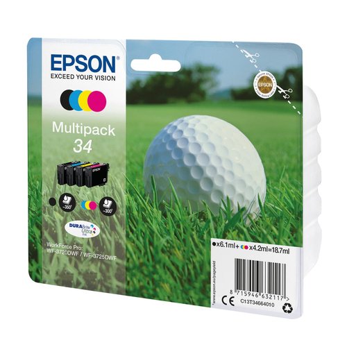 Epson Multipack de 4 Colores 34 DURABrite Ultra (C13T34664010)</div> Epson Multipack de 4 Colores 34 DURABrite Ultra (C13T34664010)</div>