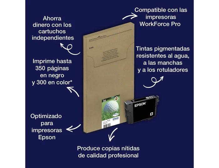 Epson 34XL Negro DURABrite Ultra Ink Epson 34XL Negro DURABrite Ultra Ink