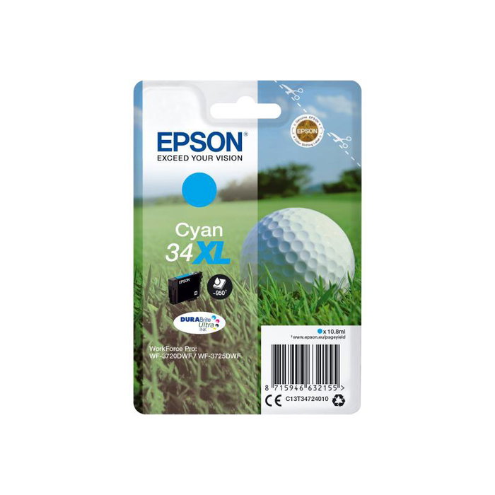 Epson 34XL Cian DURABrite Ultra Ink Cartridge