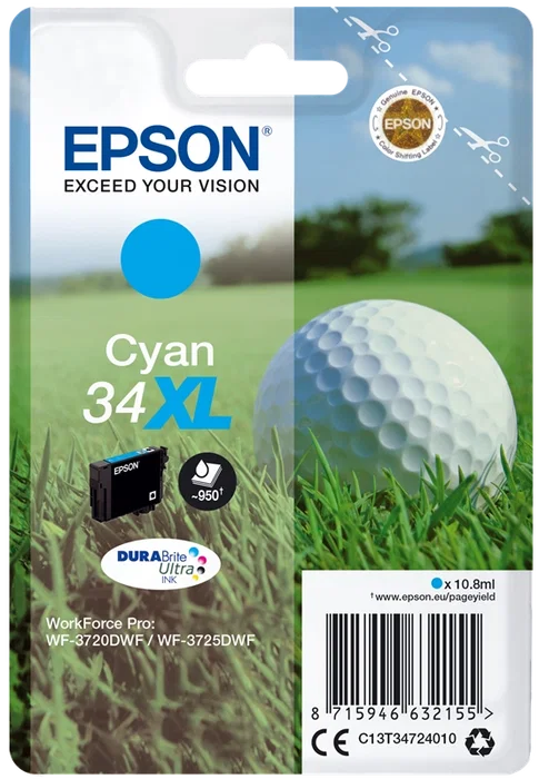 Epson 34XL Cian DURABrite Ultra Ink Cartridge
