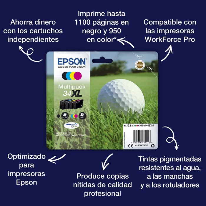 Epson 34XL Magenta DURABrite Ultra Ink Cartridge (C13T34734010) Epson 34XL Magenta DURABrite Ultra Ink Cartridge (C13T34734010)