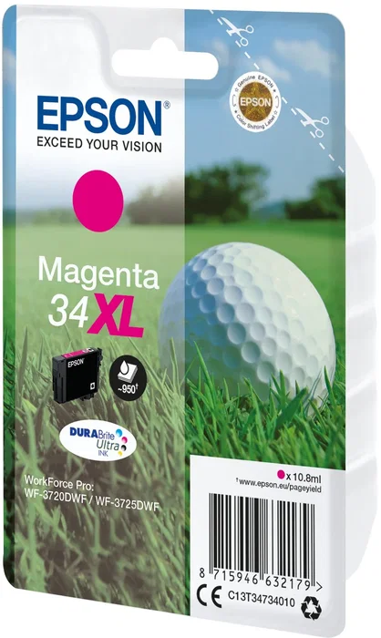 Epson 34XL Magenta DURABrite Ultra Ink Cartridge (C13T34734010) Epson 34XL Magenta DURABrite Ultra Ink Cartridge (C13T34734010)