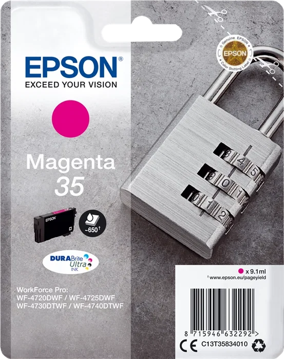 Epson Cartucho de tinta Magenta 35 DURABrite Ultra Ink C13T35834010