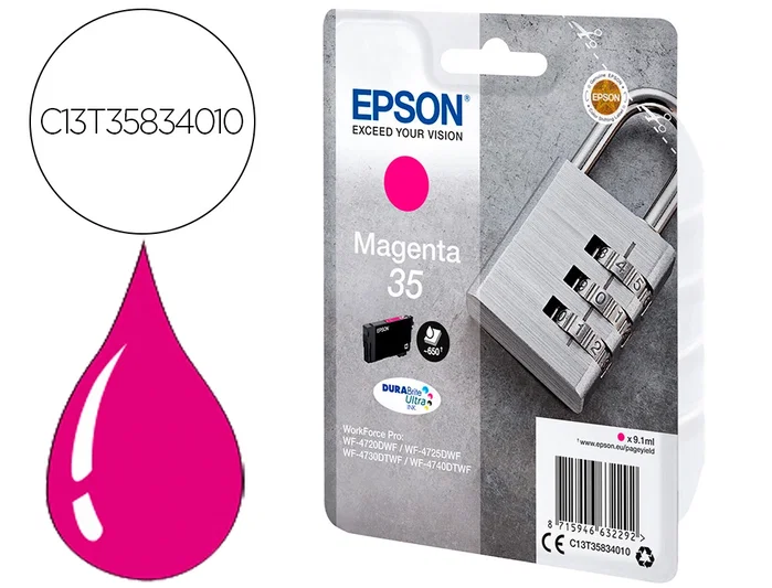 Epson Cartucho de tinta Magenta 35 DURABrite Ultra Ink C13T35834010