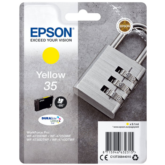 Epson Cartucho de Tinta 35 DURABrite Ultra Amarillo C13T35844010