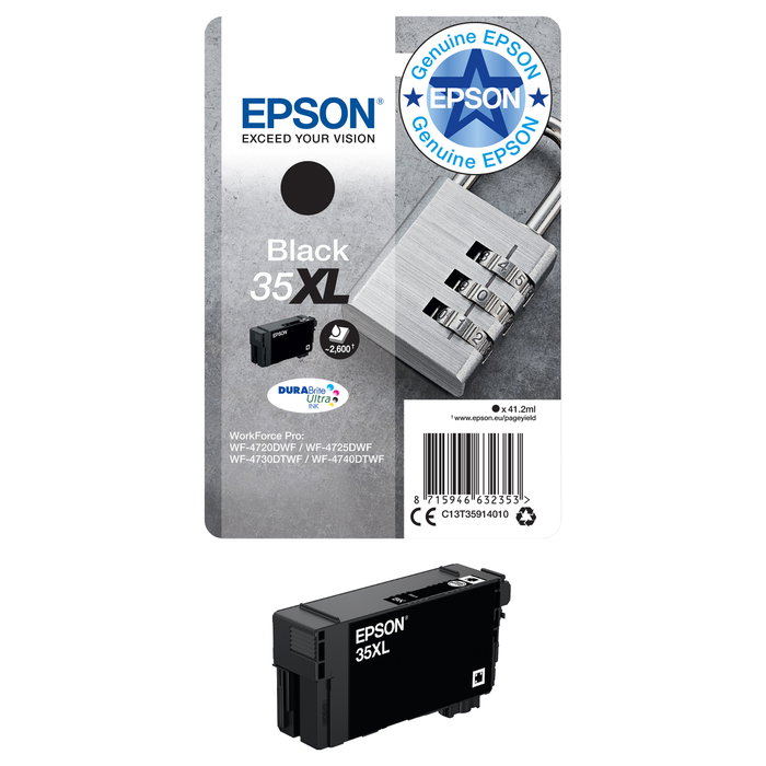 Epson 35XL Negro Cartucho de Tinta DURABrite Ultra Epson 35XL Negro Cartucho de Tinta DURABrite Ultra